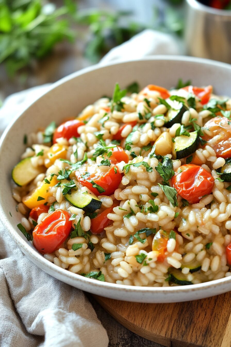 pearl barley vegetable risotto