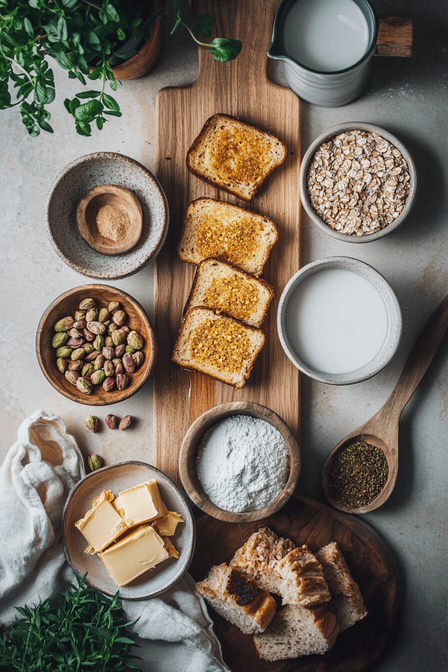 pistachio crusted saffron french toast