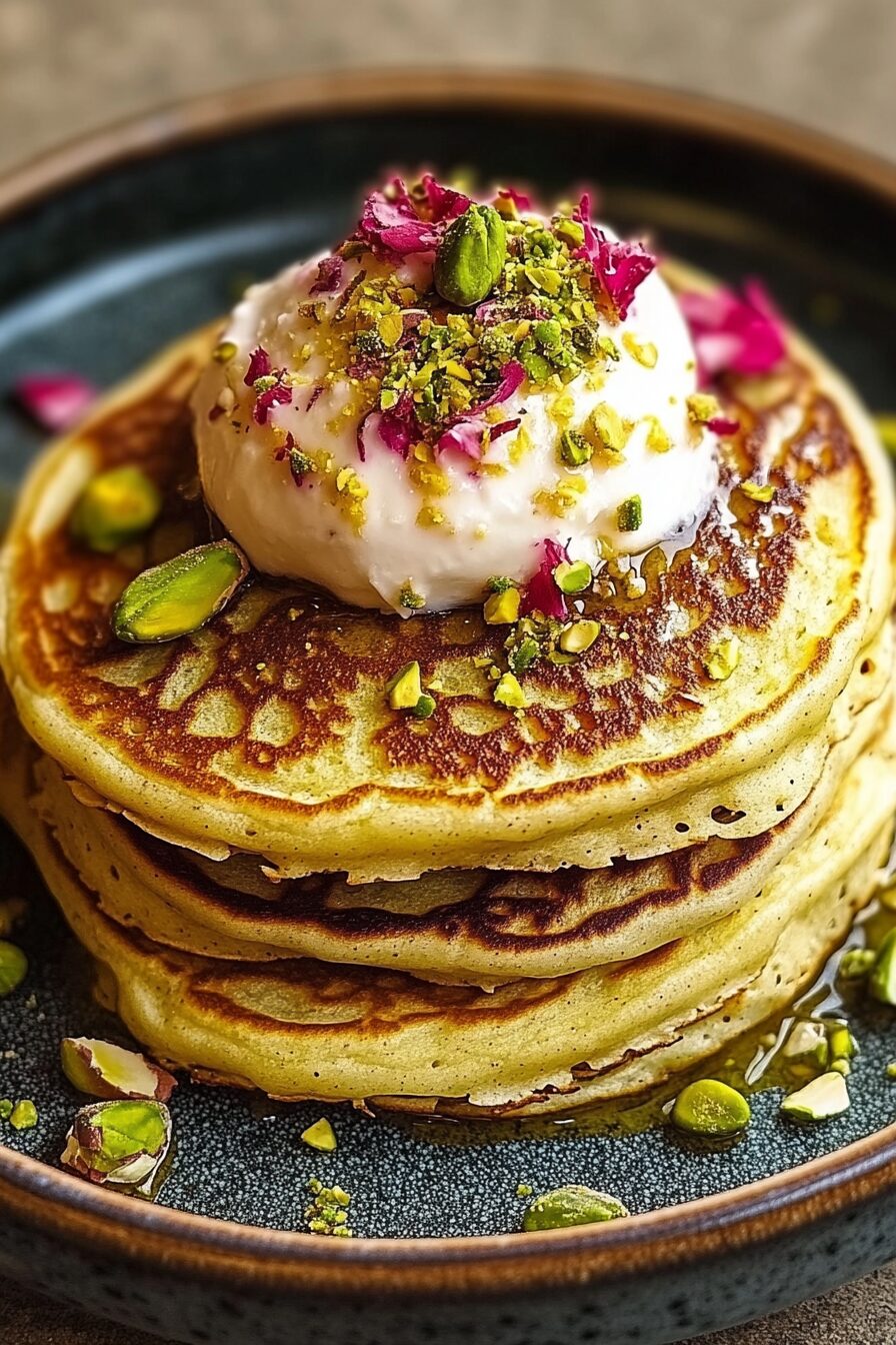 pistachio kulfi pancakes