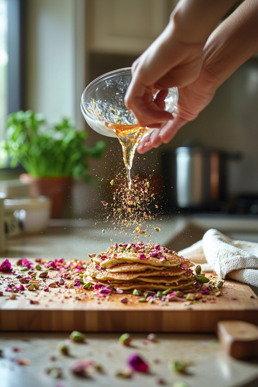 pistachio kulfi pancakes