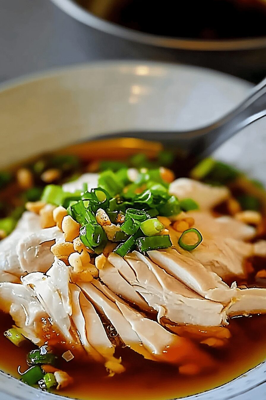 poached chicken
