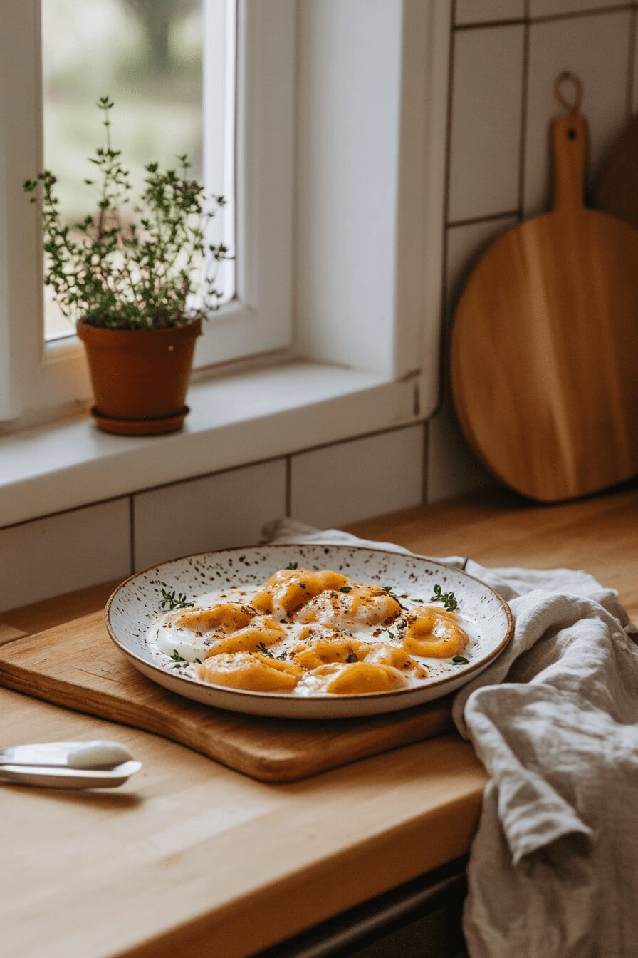 red kuri squash manti