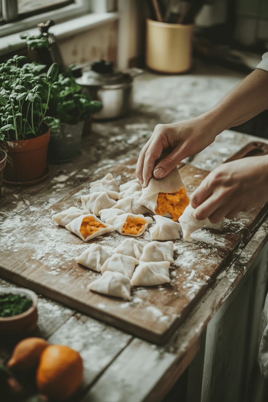 red kuri squash manti