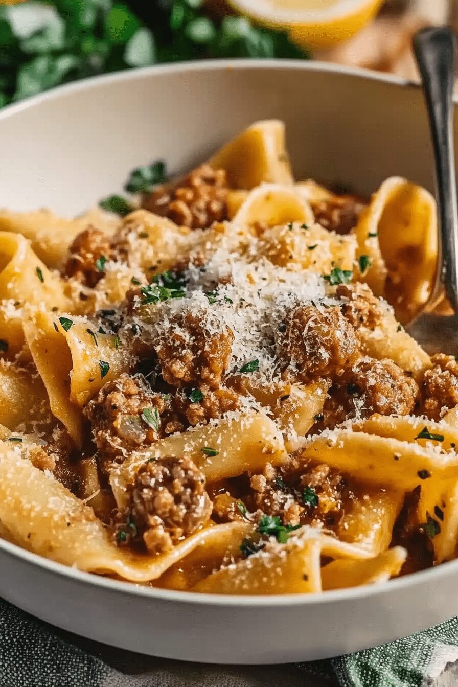 saucy sausage lemon pasta