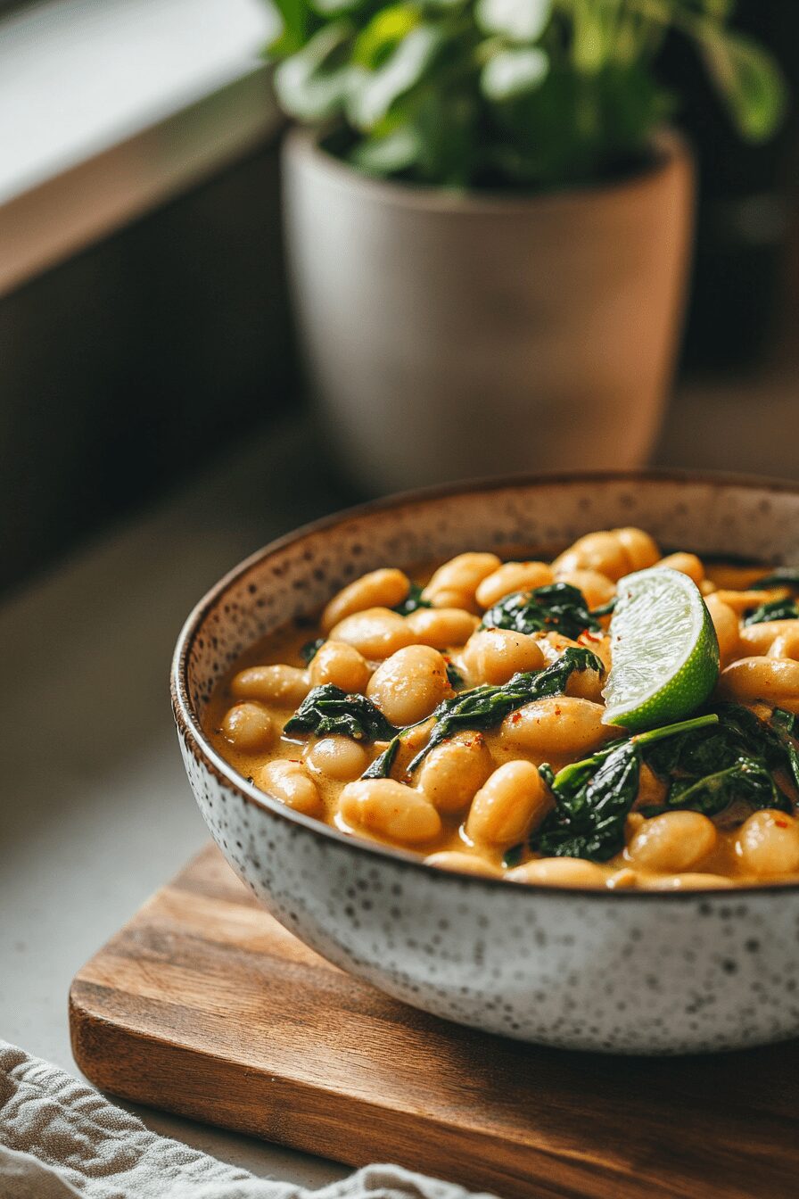 savory curried butter beans