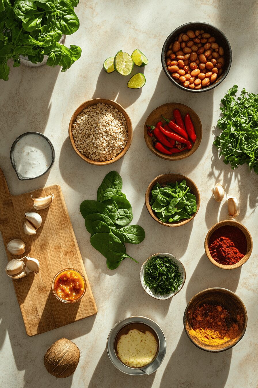 savory curried butter beans