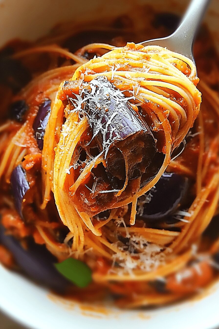 spicy eggplant pasta