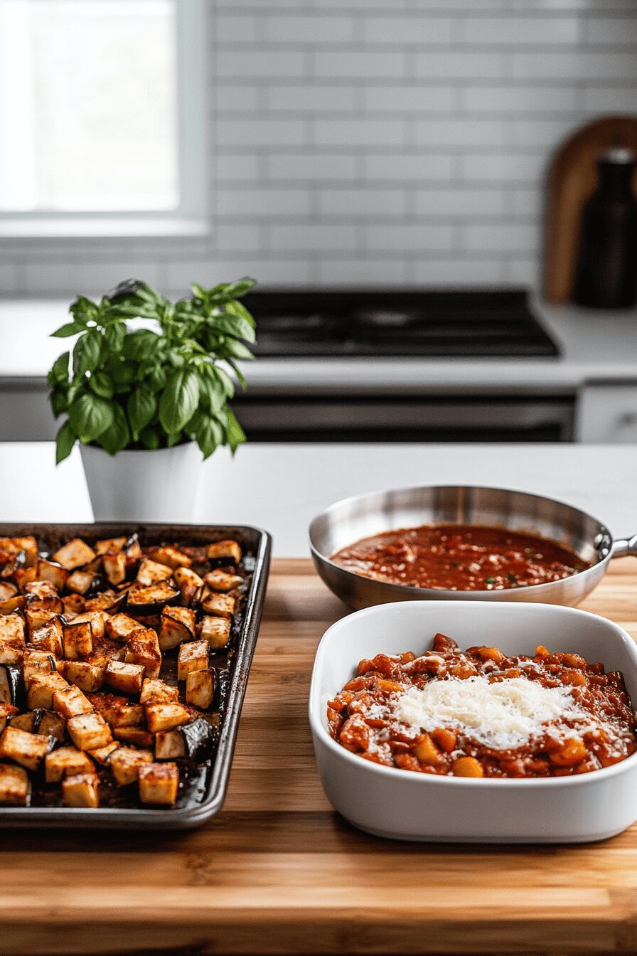 spicy eggplant pasta