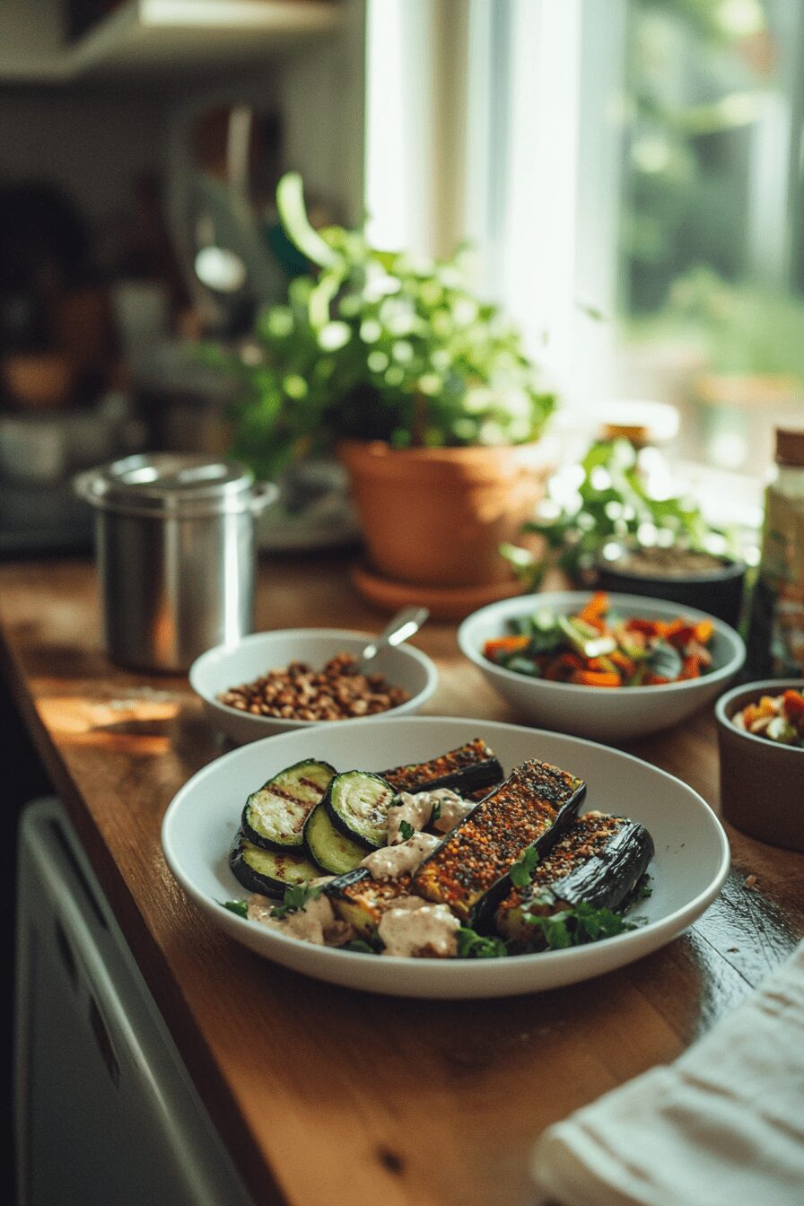 spicy miso tahini eggplant