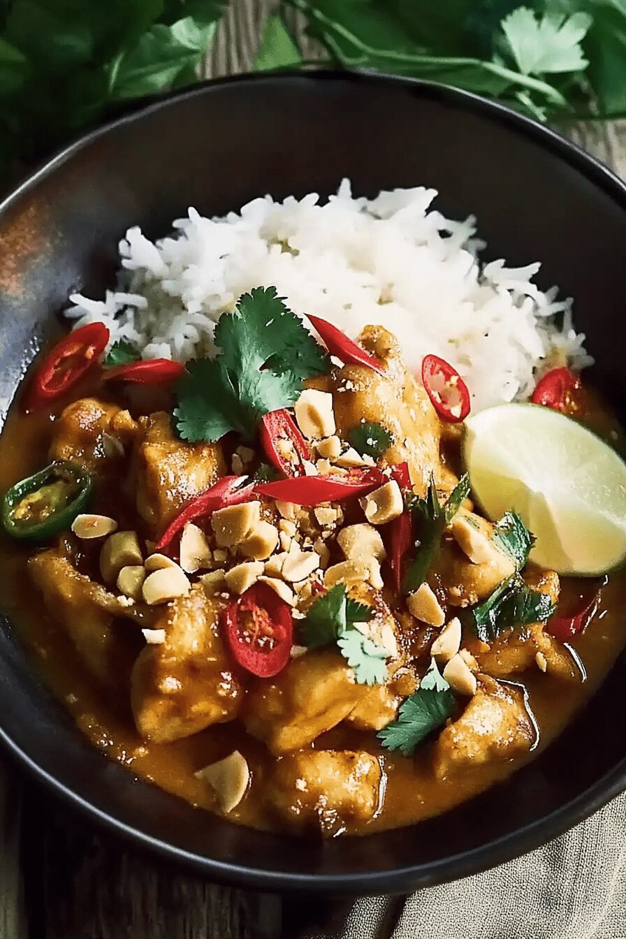spicy thai peanut chicken