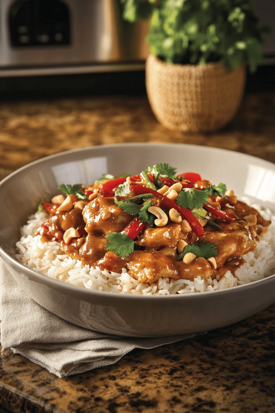 spicy thai peanut chicken