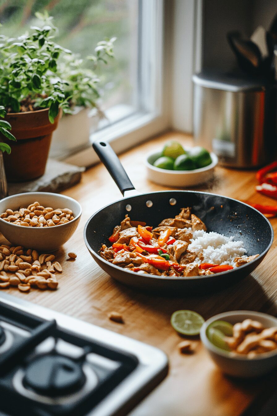 spicy thai peanut chicken