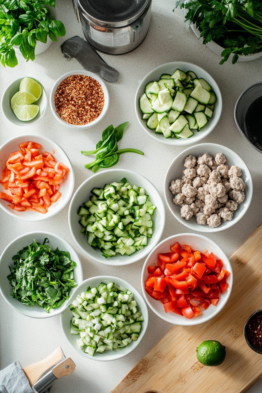 thai chicken zucchini meatballs
