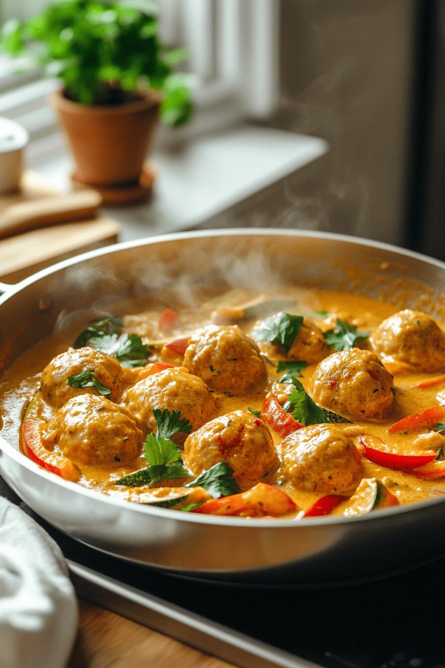 thai chicken zucchini meatballs