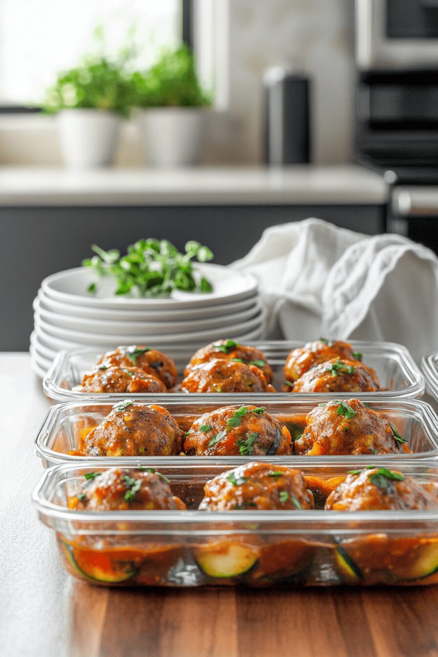 thai chicken zucchini meatballs