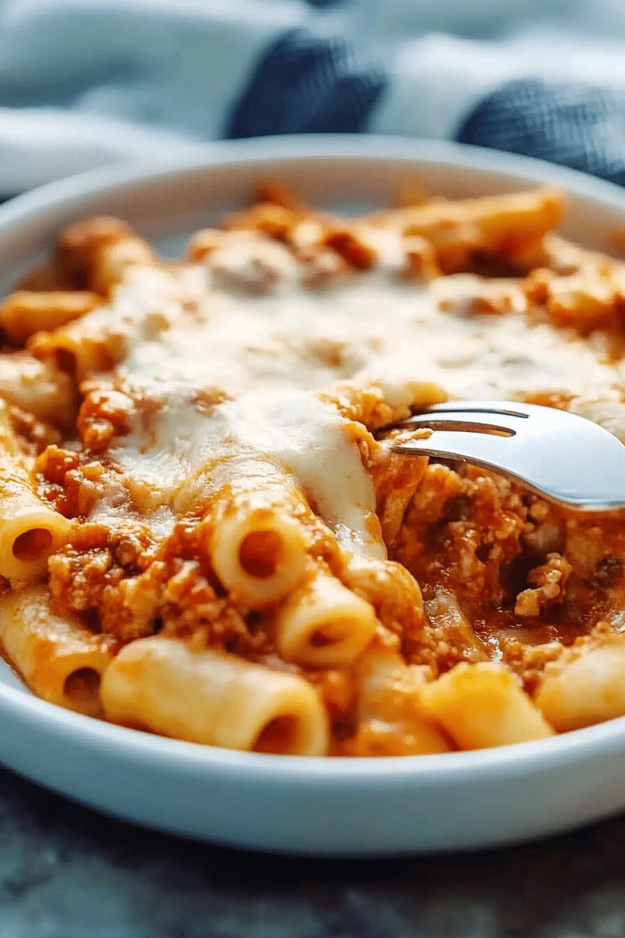 three cheese baked ziti