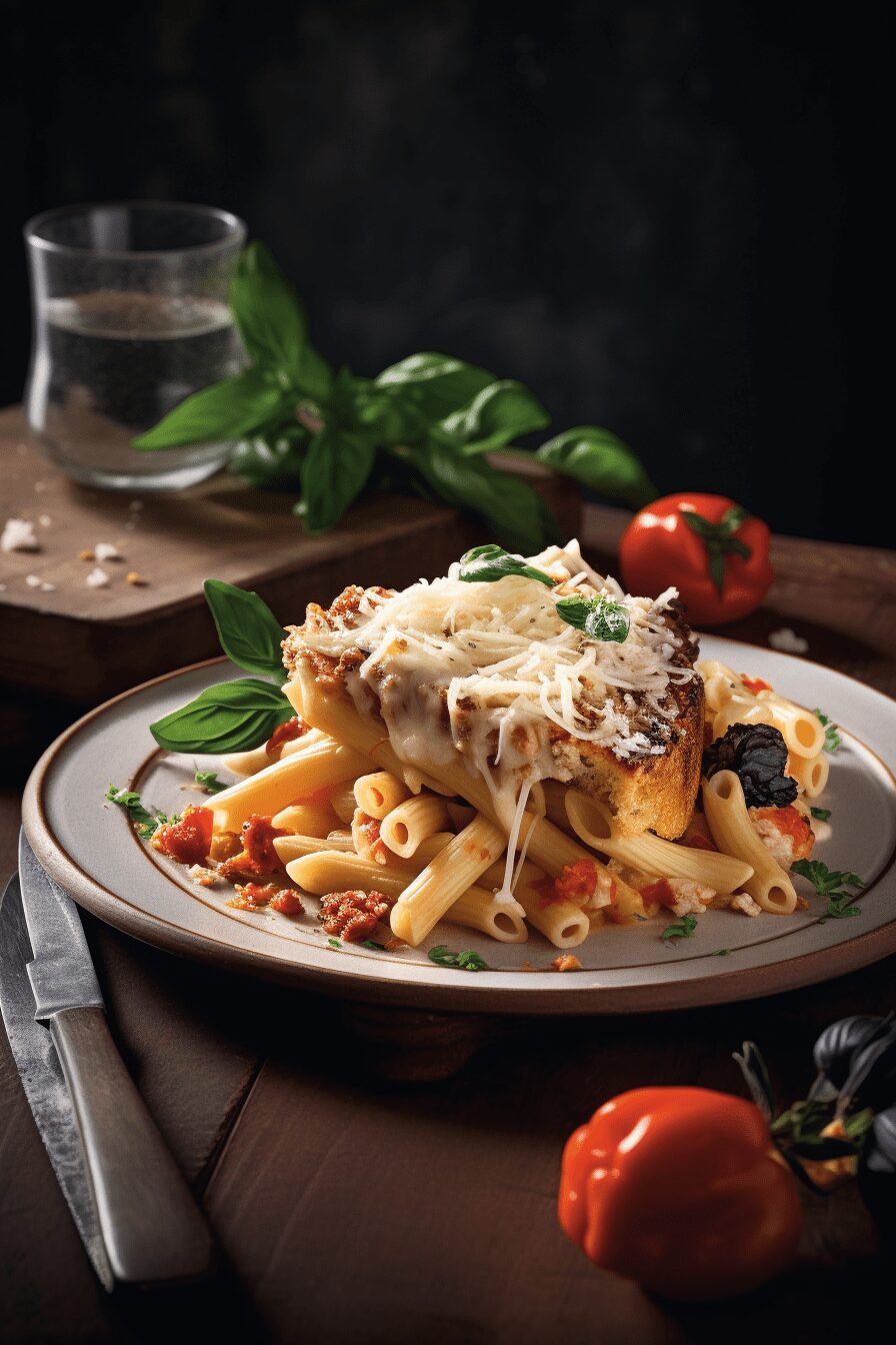 three cheese baked ziti