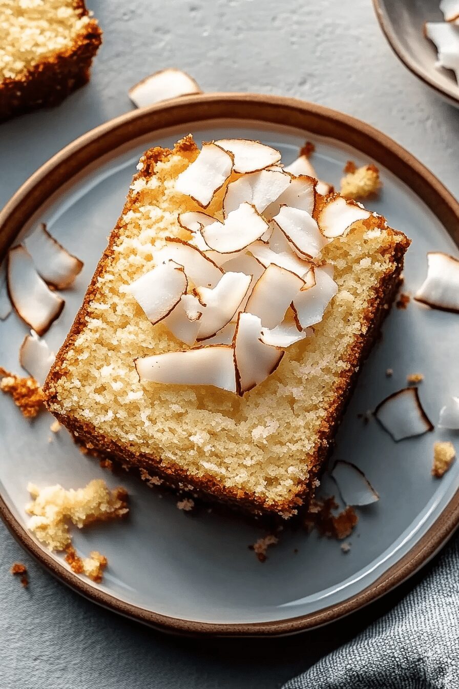 triple coconut loaf cake