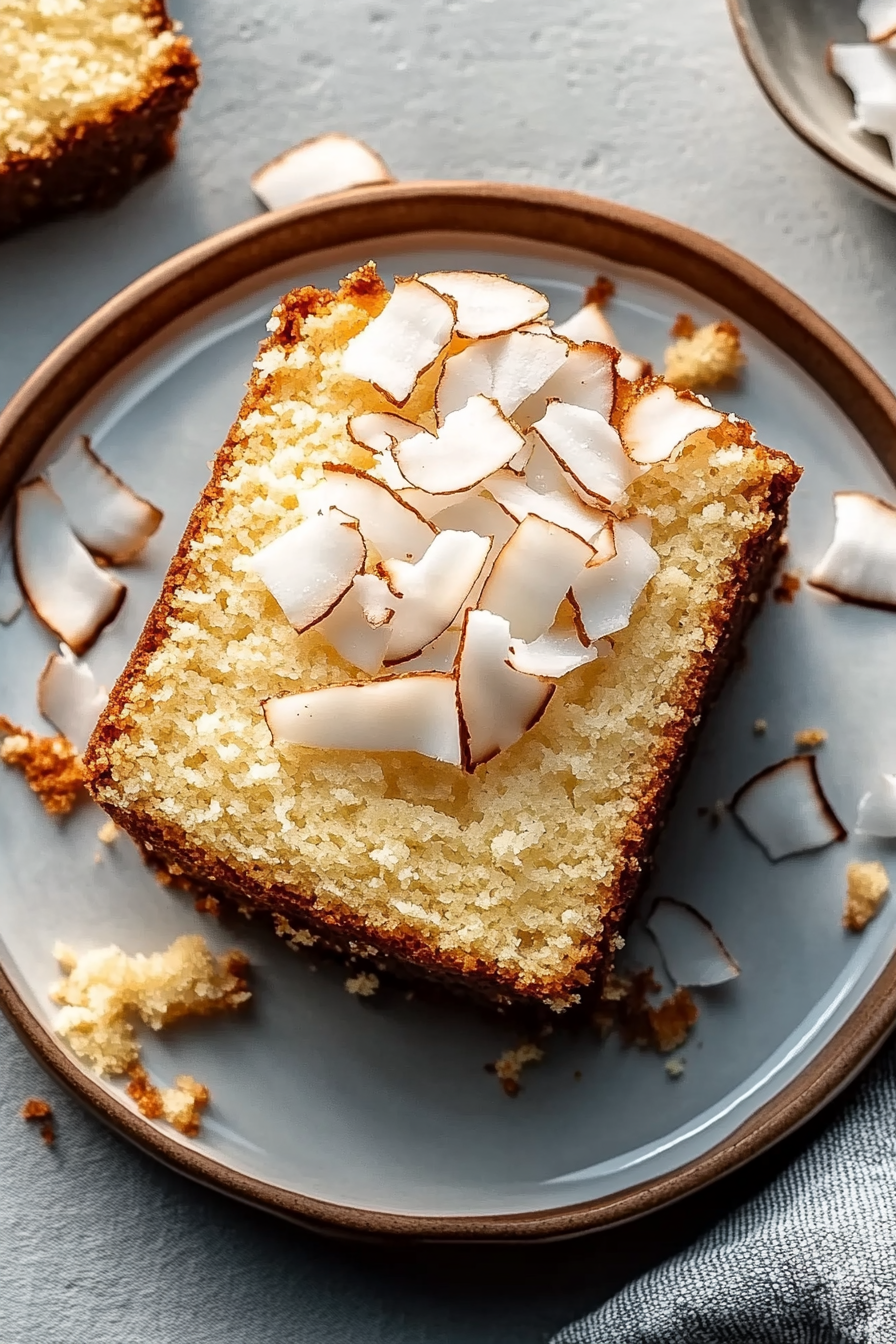 triple coconut loaf cake