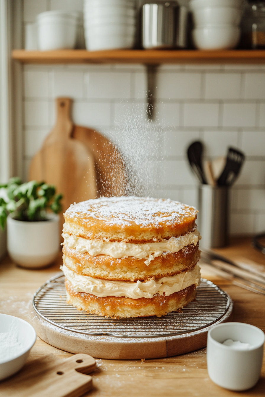 vanilla creme brulee cake