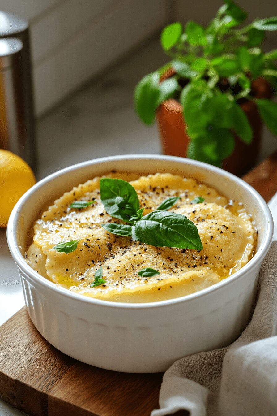 vegan lemon ricotta ravioli