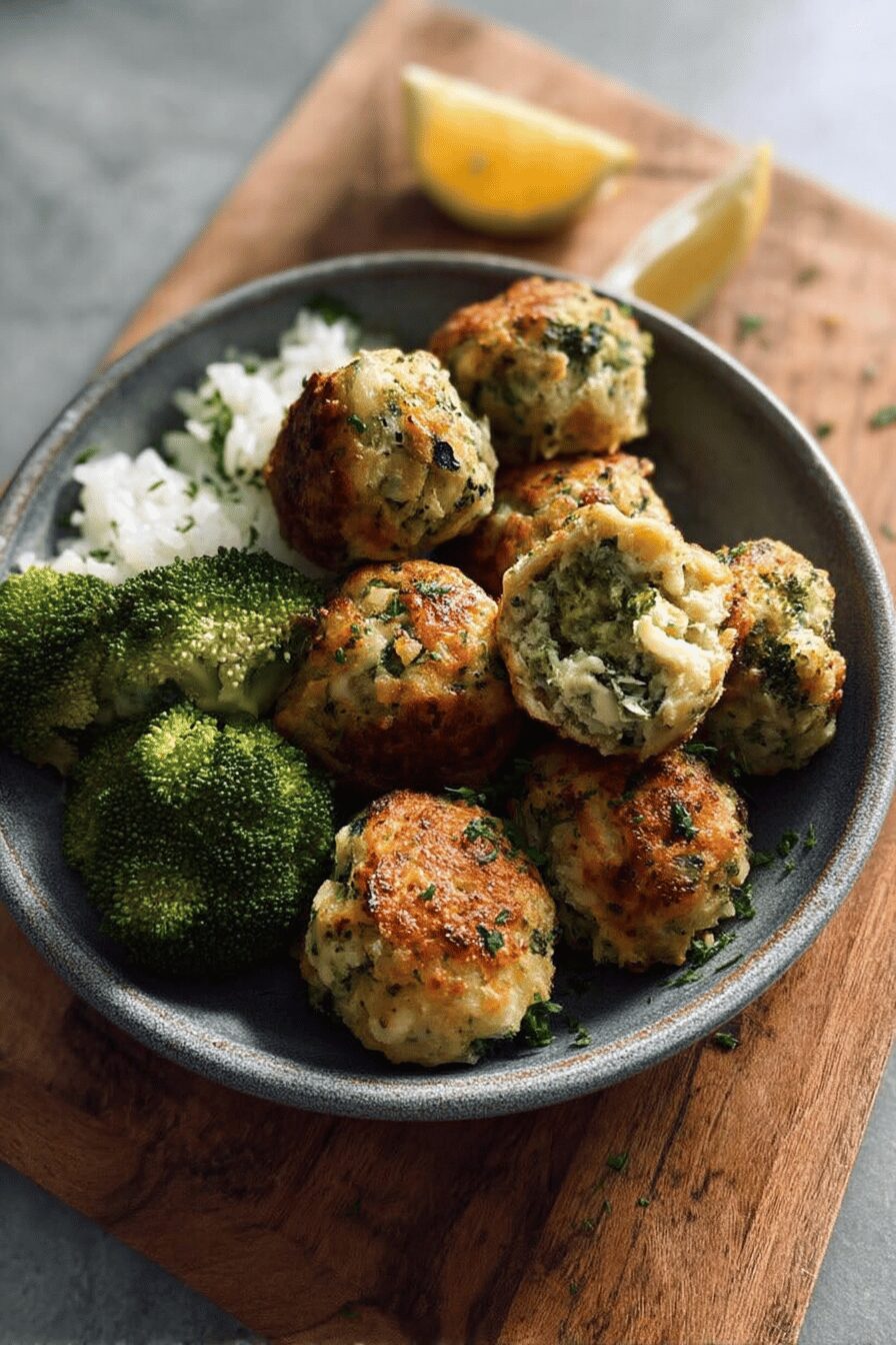 baked broccoli cheese balls