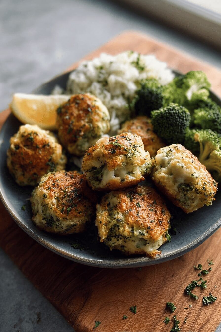 baked broccoli cheese balls