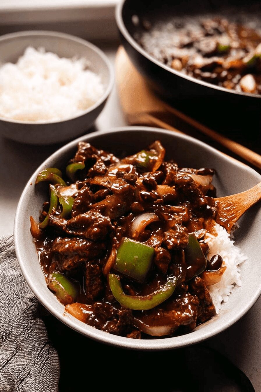 beef in black bean sauce