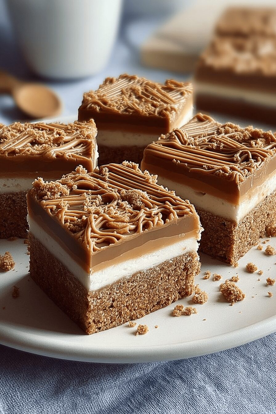 biscoff millionaires traybake