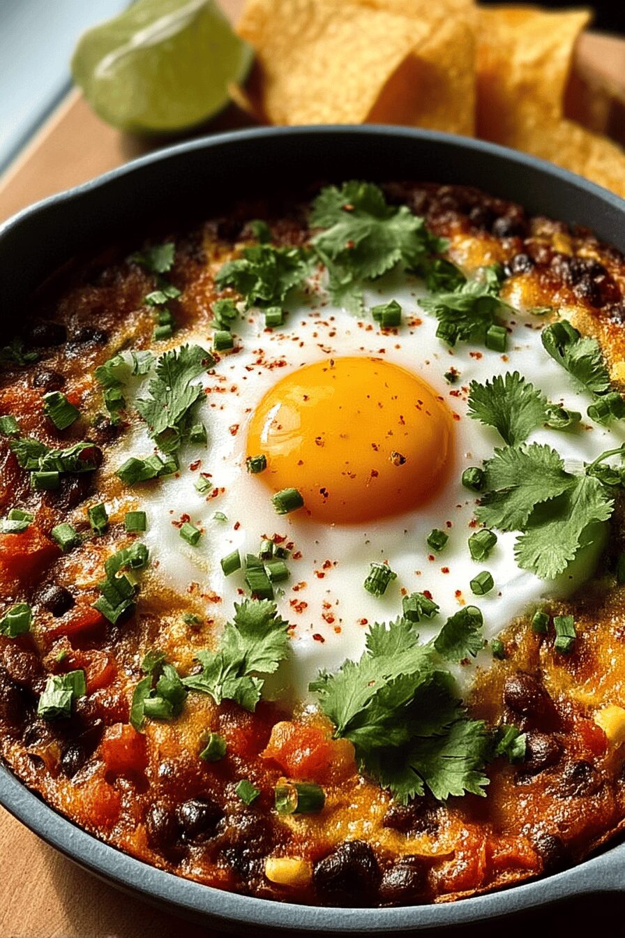 black bean egg bake