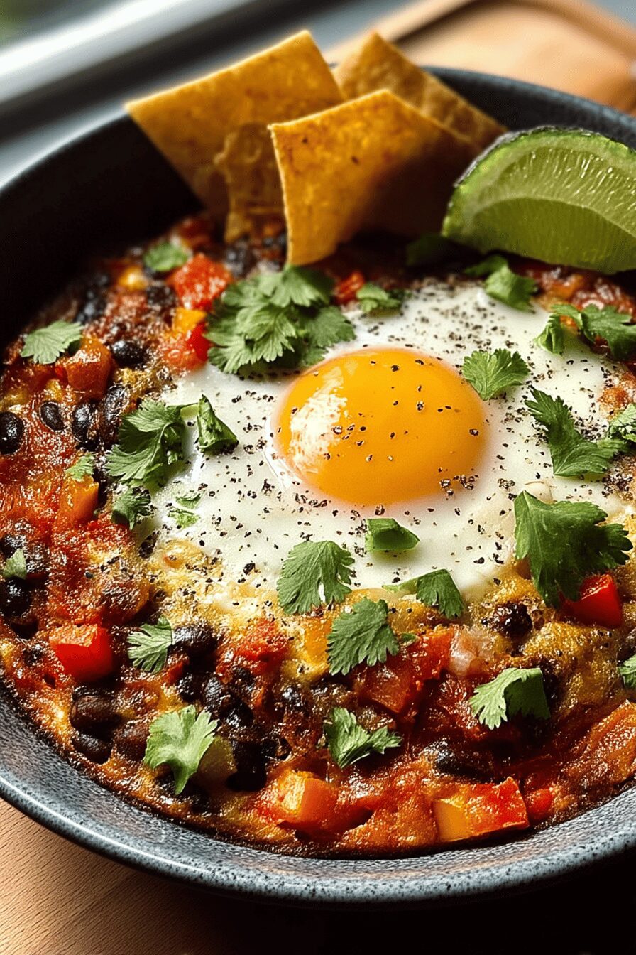 black bean egg bake