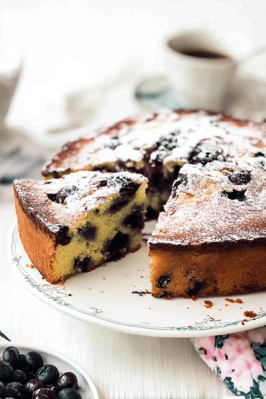 blueberry lemon yoghurt cake