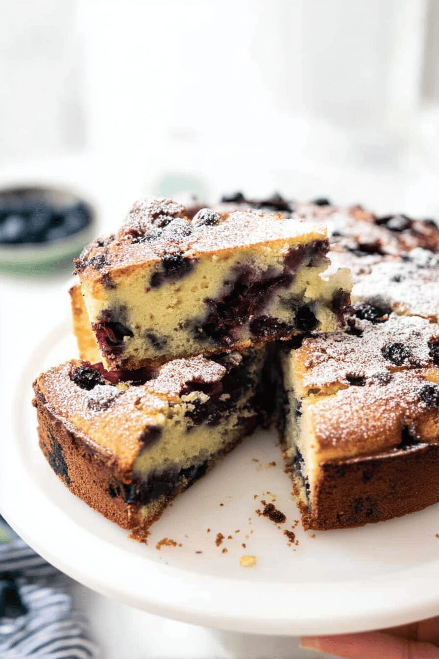 blueberry lemon yoghurt cake