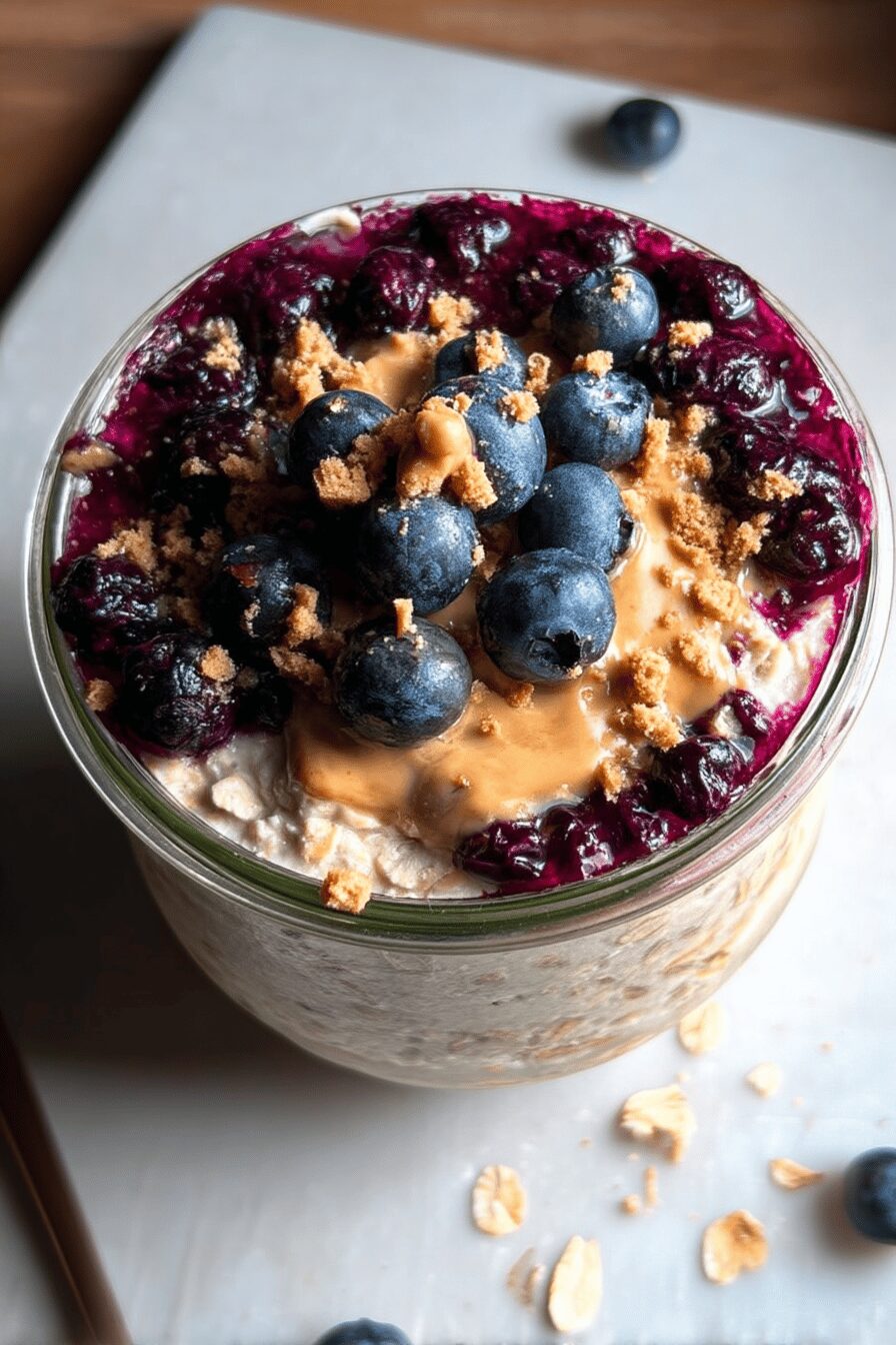 blueberry pie overnight oats