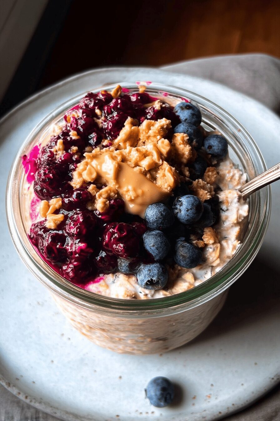 blueberry pie overnight oats