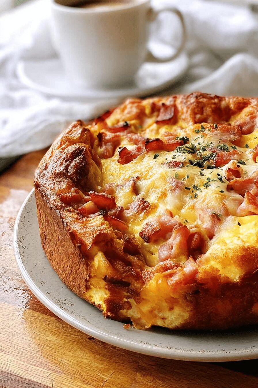 cheese and bacon breakfast strata
