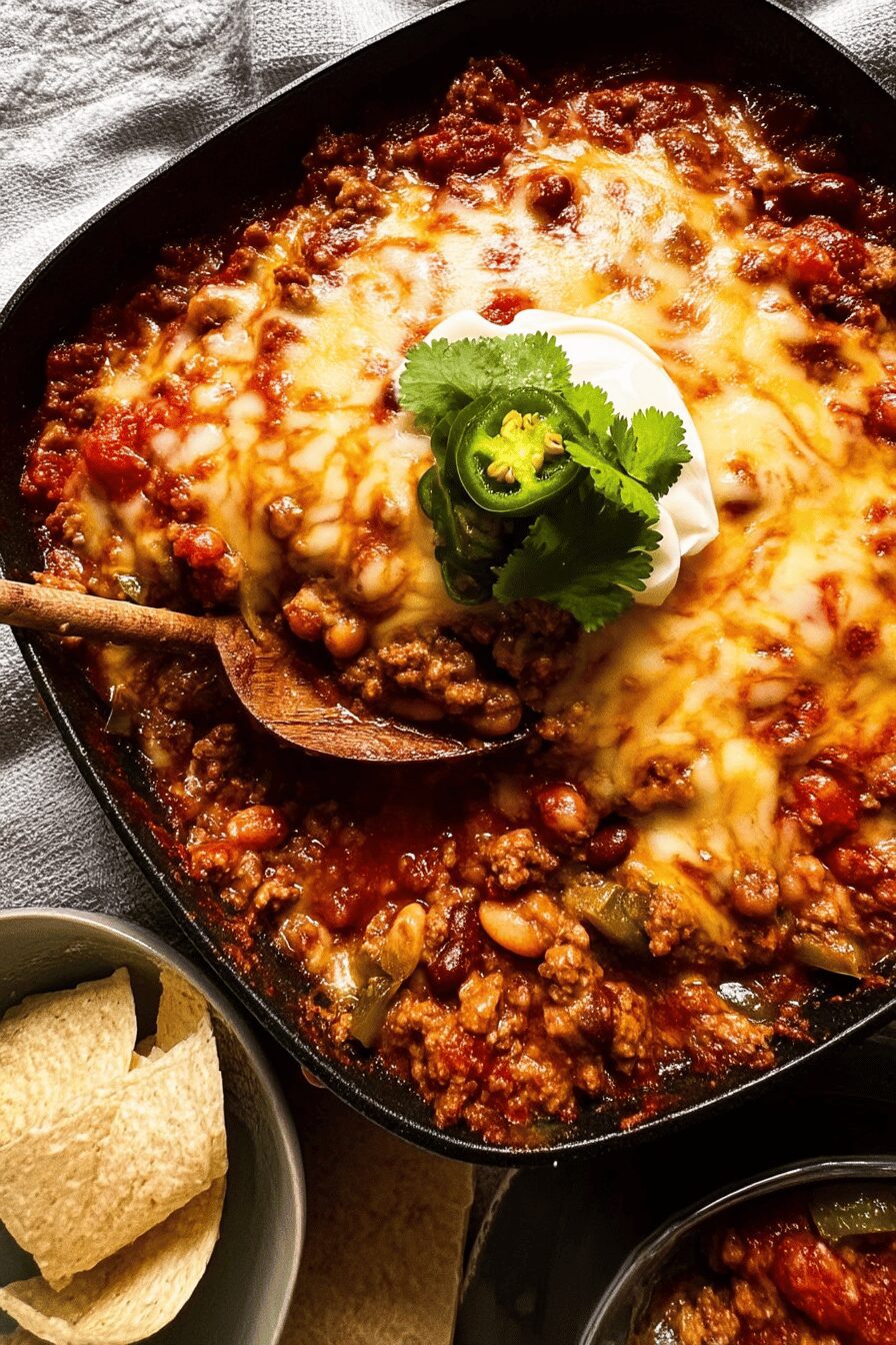 cheesy mexican beef bean bake