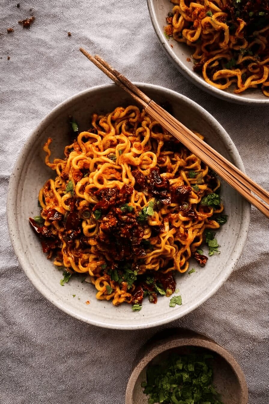 chilli crisp noodles