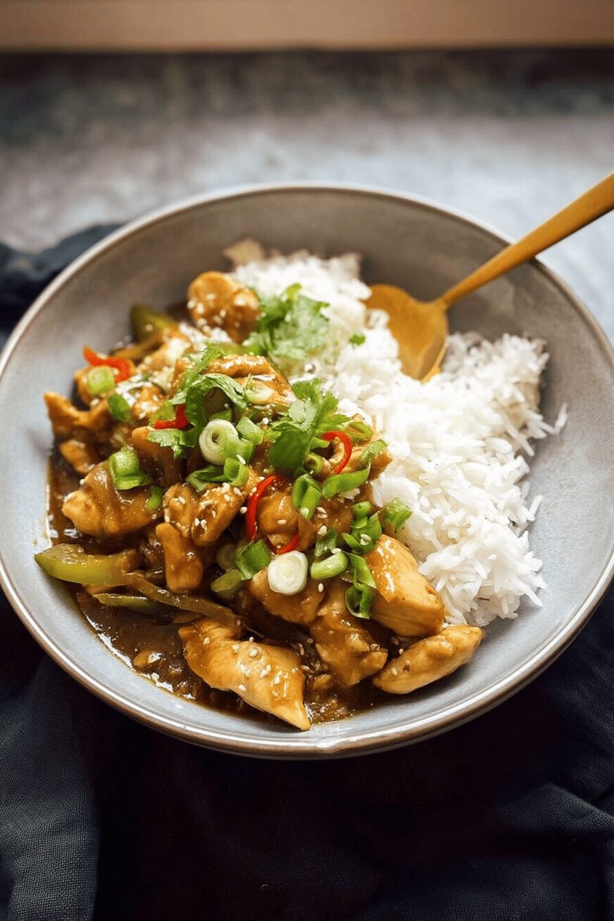 chinese satay chicken stir fry
