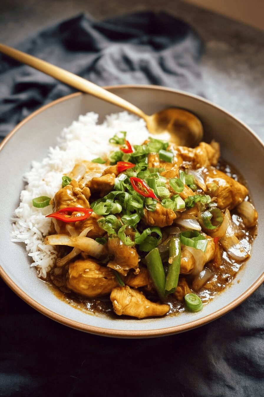 chinese satay chicken stir fry
