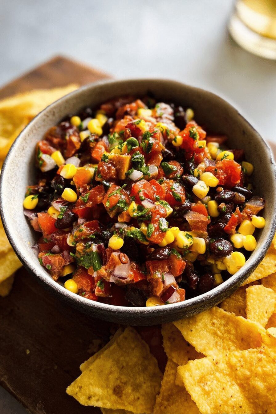 chorizo black bean corn salsa