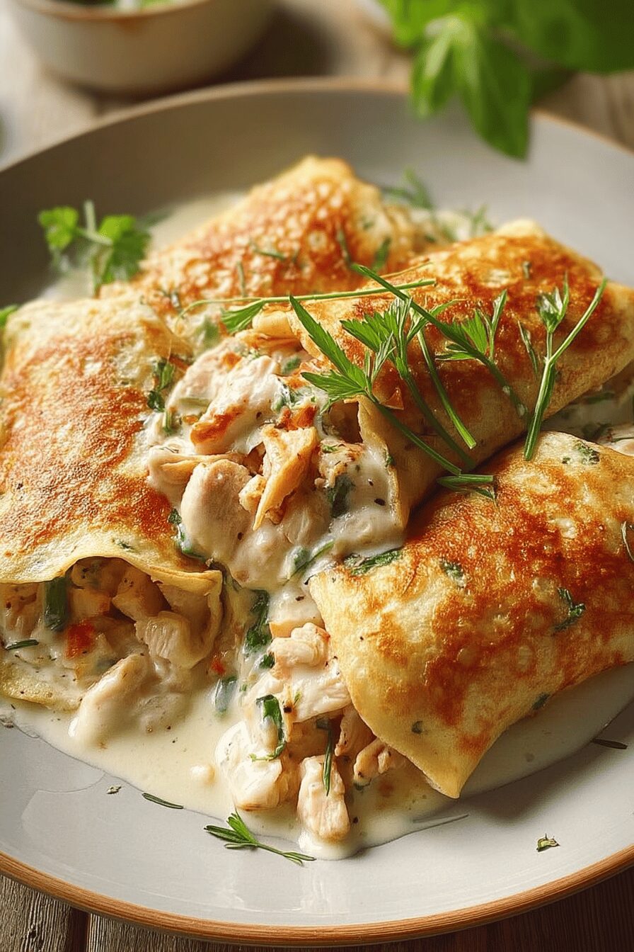 creamy chicken crepini