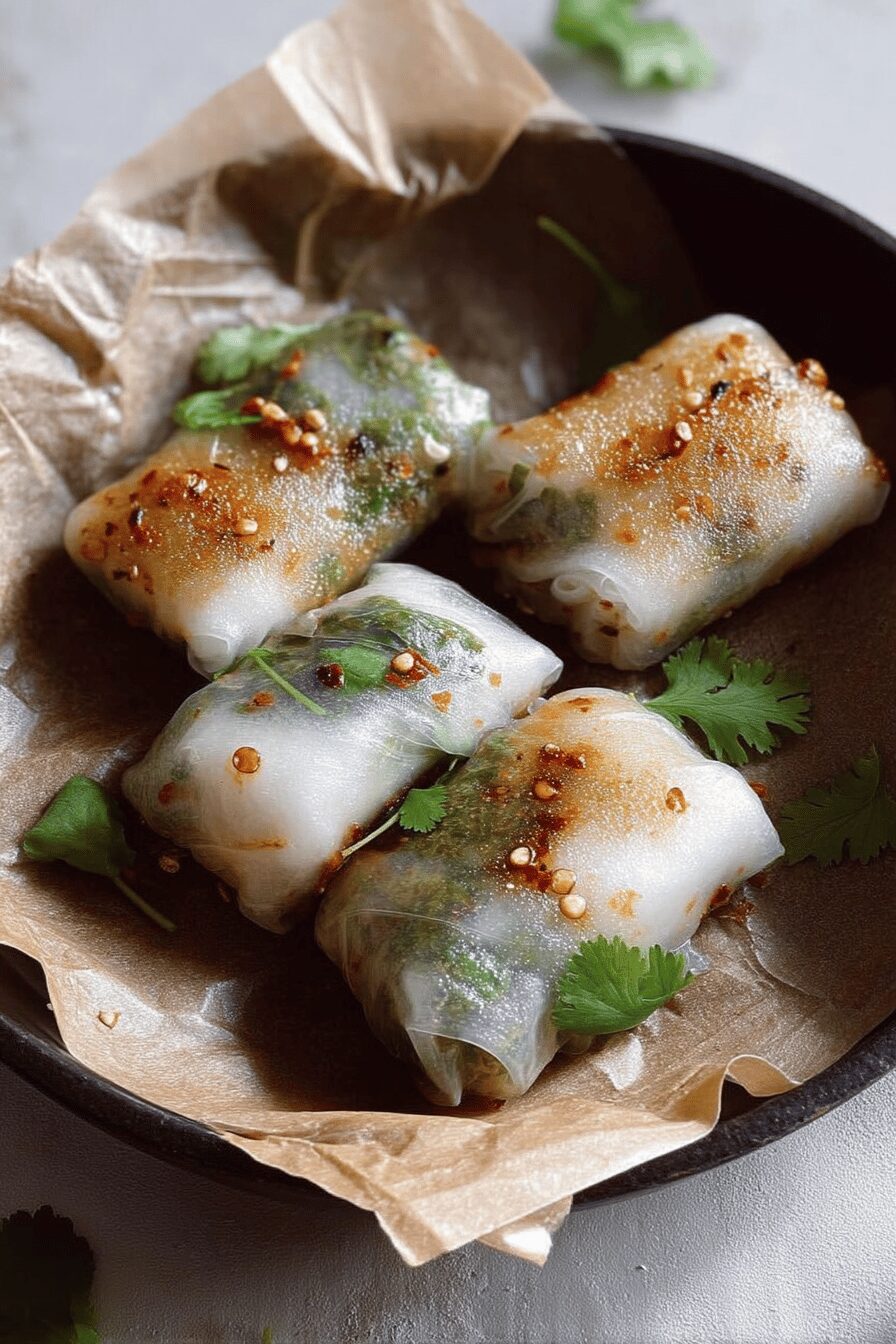 crispy chinese rice paper wrapped fish