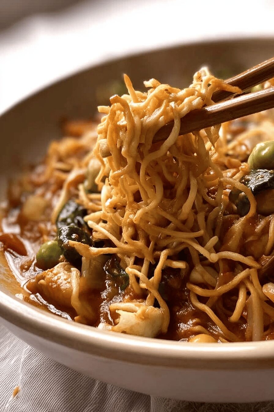 crispy noodles with chicken
