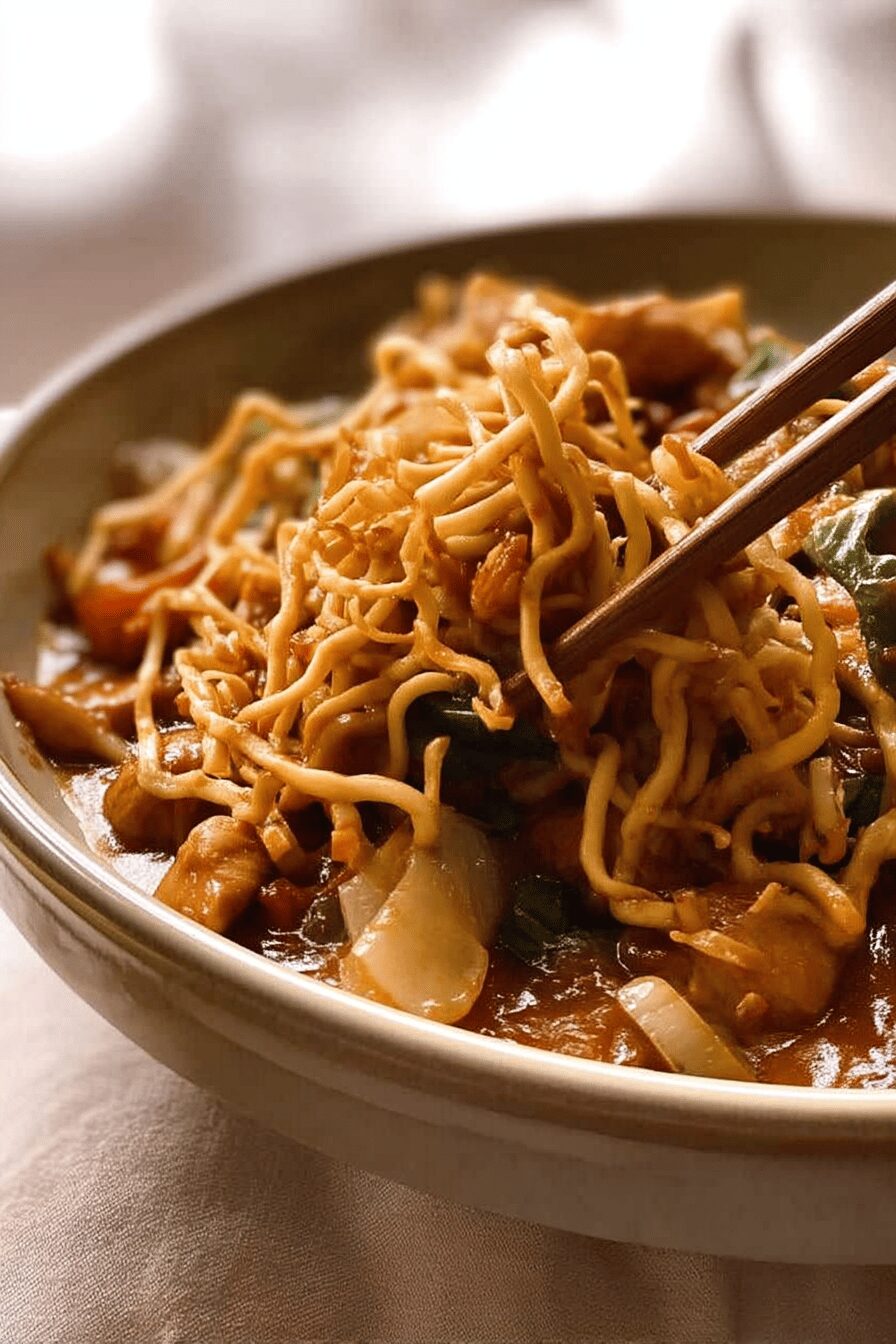 crispy noodles with chicken
