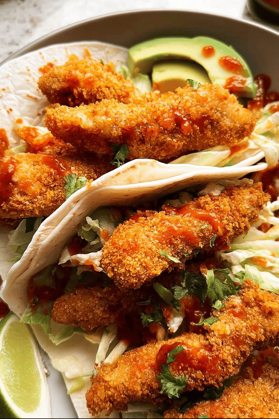 crunchy chicken taco fingers