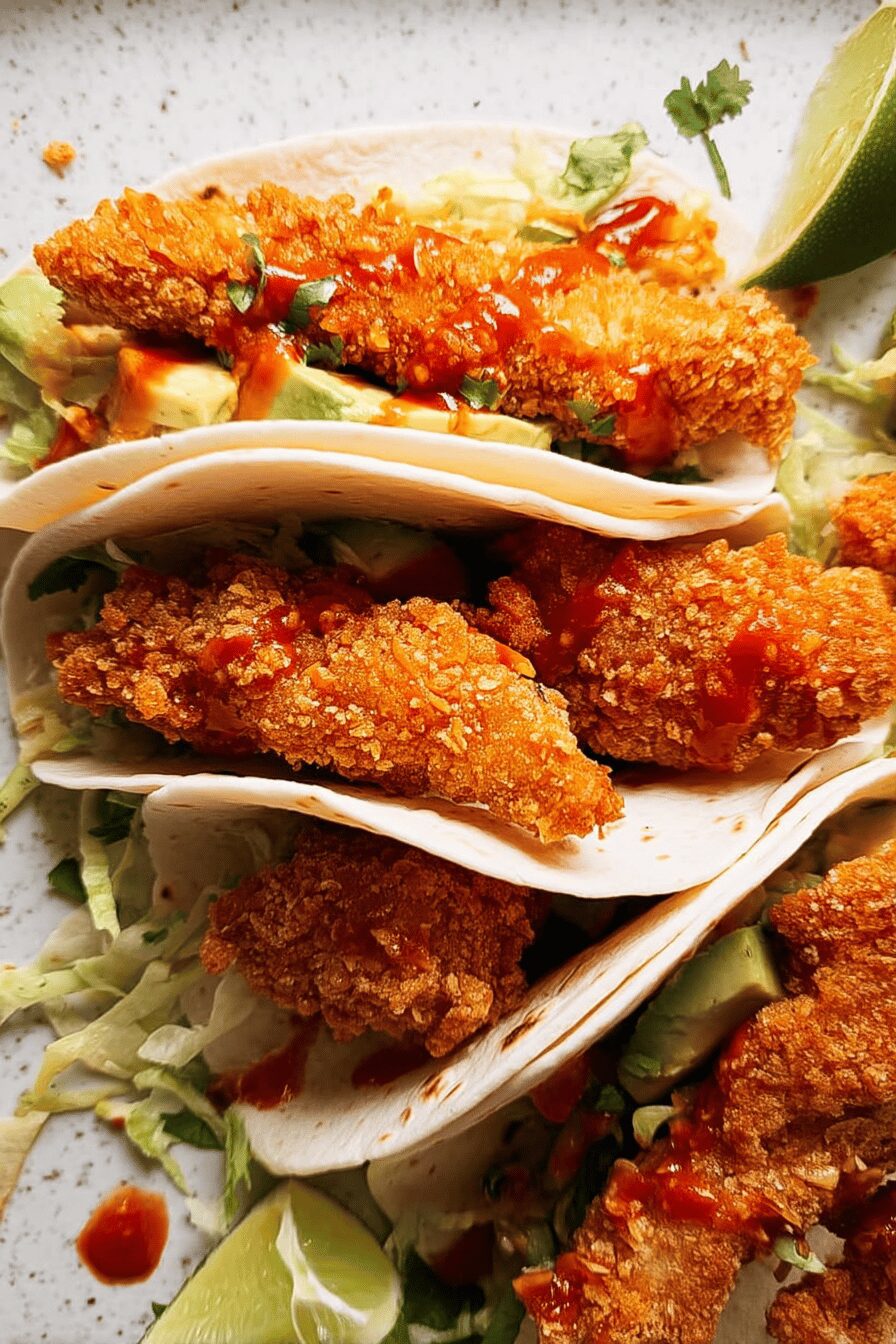 crunchy chicken taco fingers