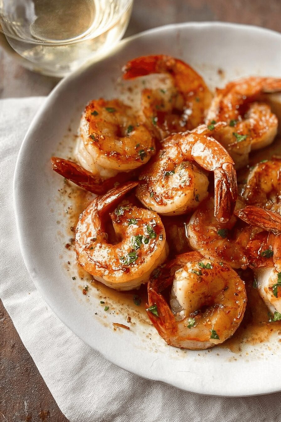 double garlic brown butter shrimp