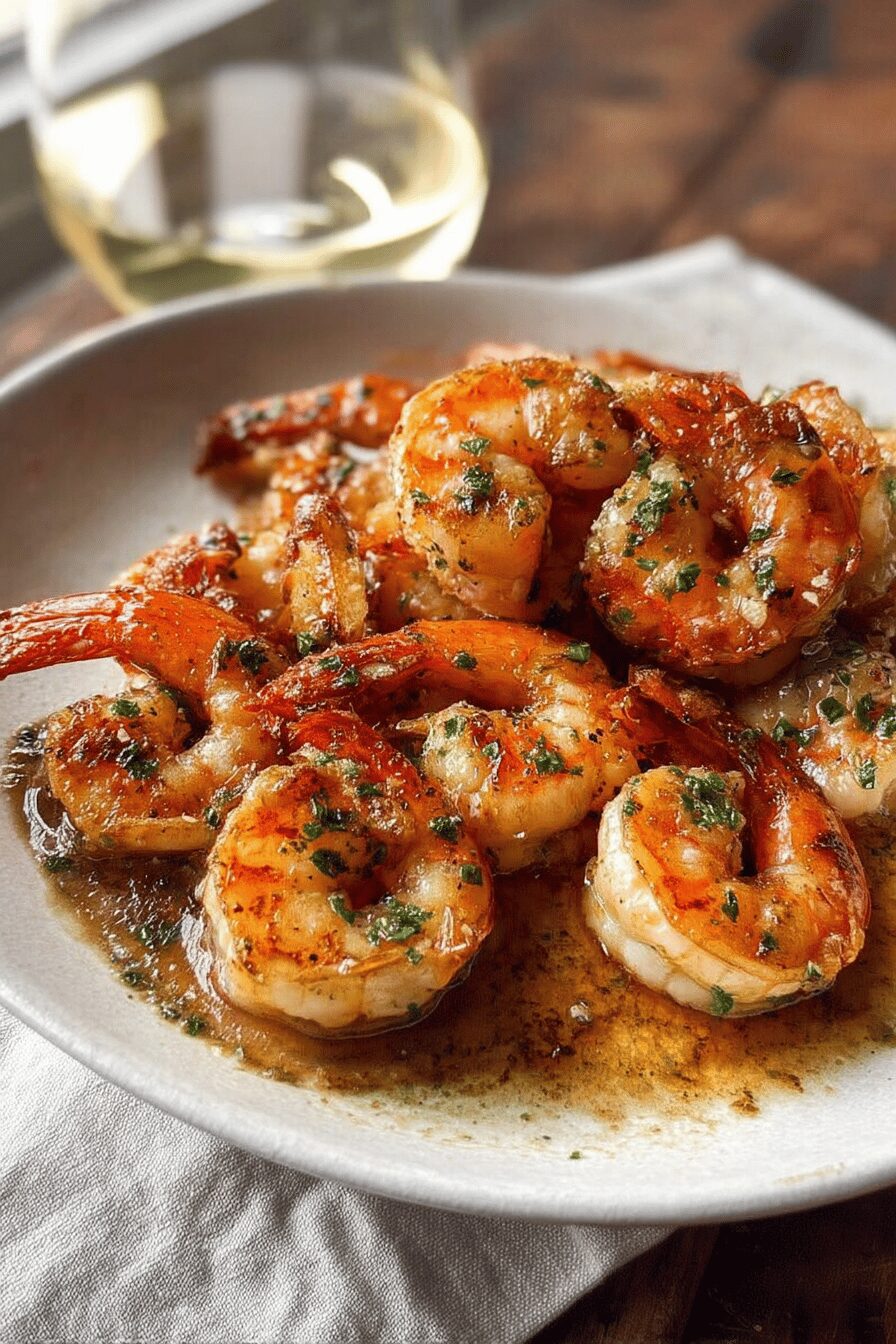 double garlic brown butter shrimp