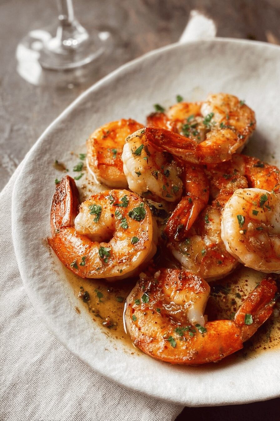 double garlic brown butter shrimp